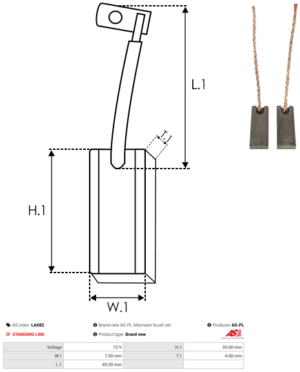 Balai / Charbon alternateur LAX82
