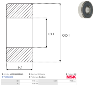 Roulement ABE9006(NSK)(BULK)