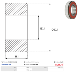 Roulement ABE9151(NACHI)