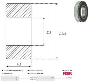 Roulement ABE9152P(NSK)(BULK)