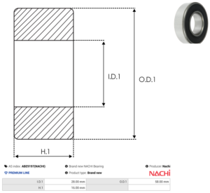 Roulement ABE9197(NACHI)
