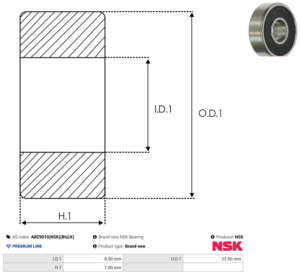 Roulement ABE9010(NSK)(BULK)
