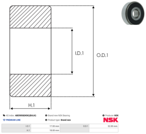 Roulement ABE9058(NSK)(BULK)