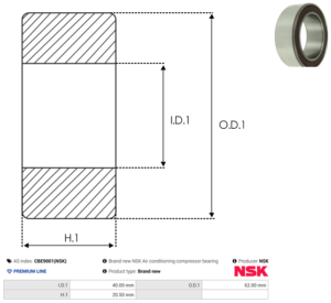 Roulement CBE9001(NSK)