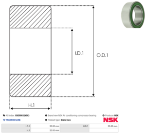 Roulement CBE9002(NSK)
