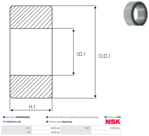Roulement CBE9006(NSK)