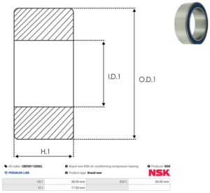 Roulement CBE9011(NSK)