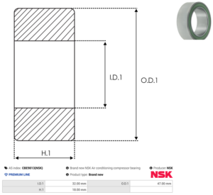 Roulement CBE9013(NSK)