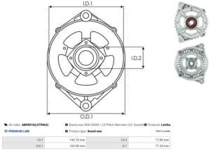 Palier avant ABR9016(LETRIKA)