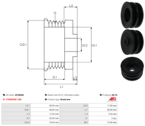 Poulie alternateur AP2025S