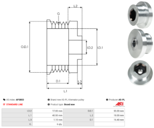 Poulie alternateur AP3003