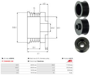 Poulie alternateur AP3010