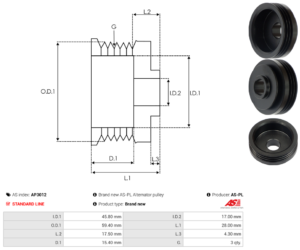 Poulie alternateur AP3012