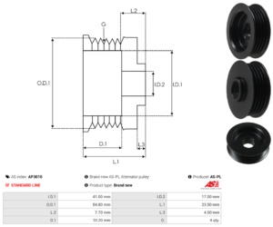 Poulie alternateur AP3015
