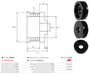 Poulie alternateur AP3021S