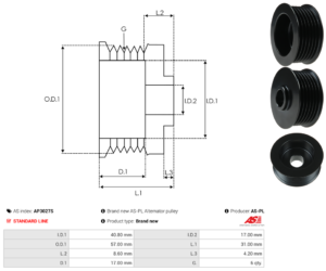 Poulie alternateur AP3027S