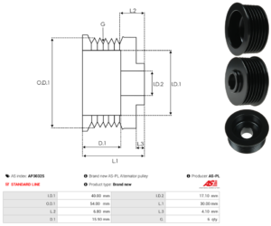 Poulie alternateur AP3032S