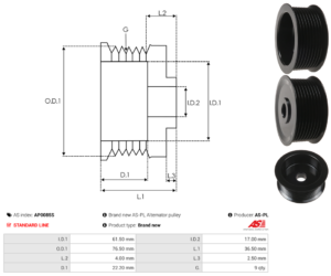 Poulie alternateur AP0085S