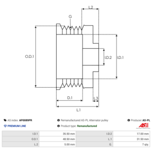 Poulie alternateur AP0089PR
