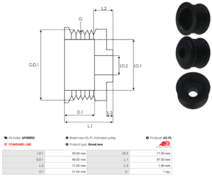 Poulie alternateur AP0089S