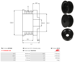 Poulie alternateur AP0106S