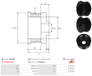 Poulie alternateur AP0107S