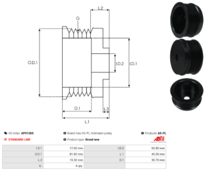 Poulie alternateur AP0126S