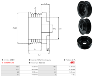 Poulie alternateur AP6010