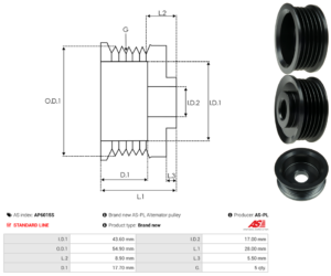Poulie alternateur AP6015S