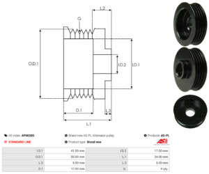 Poulie alternateur AP6020S