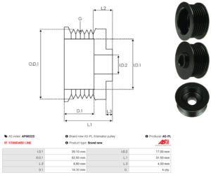 Poulie alternateur AP6022S