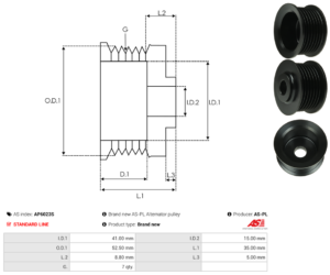 Poulie alternateur AP6023S