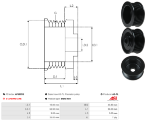 Poulie alternateur AP6025S