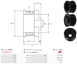 Poulie alternateur AP6027S