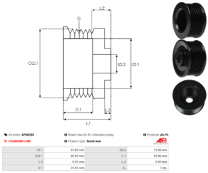 Poulie alternateur AP6029S