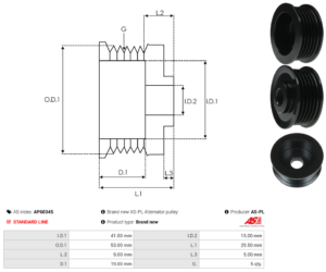Poulie alternateur AP6034S
