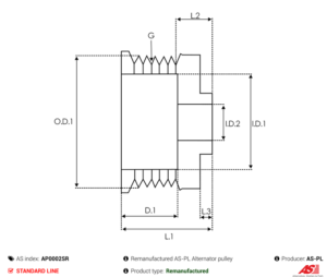 Poulie alternateur AP0002SR