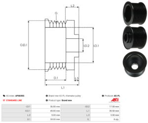 Poulie alternateur AP6035S