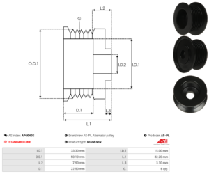 Poulie alternateur AP6040S