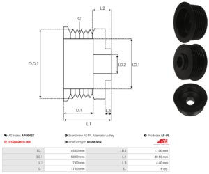 Poulie alternateur AP6042S
