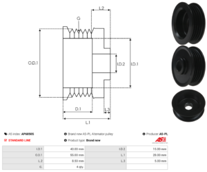 Poulie alternateur AP6050S
