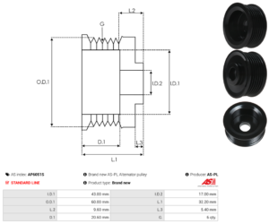 Poulie alternateur AP6051S