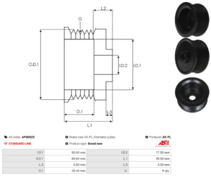 Poulie alternateur AP6052S
