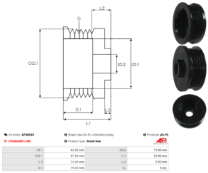 Poulie alternateur AP6054S
