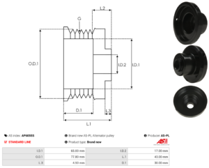 Poulie alternateur AP6055S