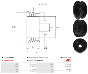 Poulie alternateur AP6056S