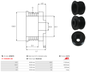 Poulie alternateur AP6057S