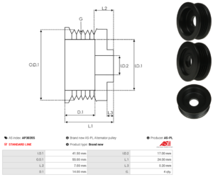 Poulie alternateur AP3035S