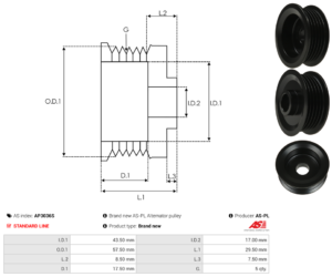 Poulie alternateur AP3036S
