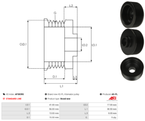 Poulie alternateur AP3039S